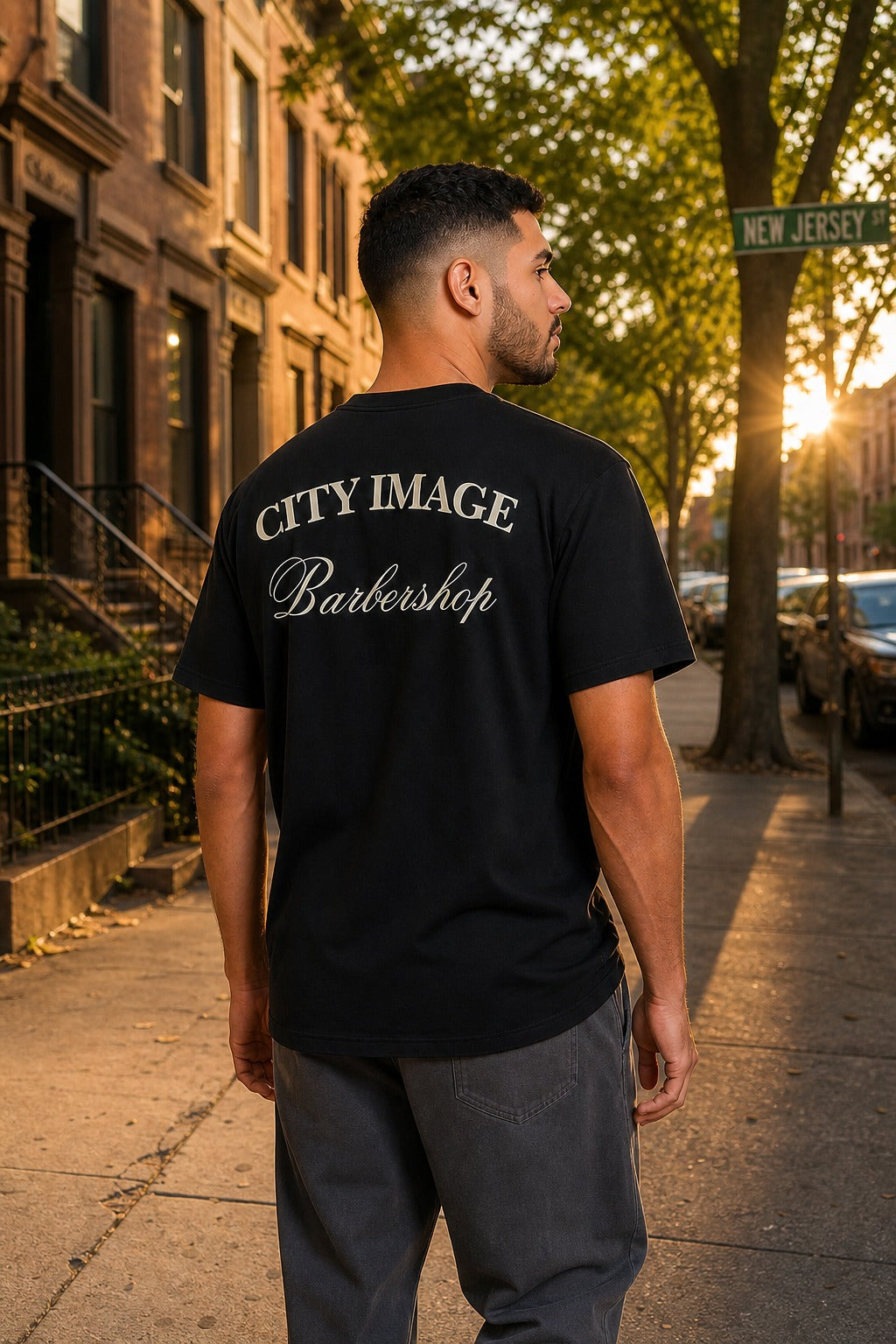 City Image Script Tee back print — T-Shirts