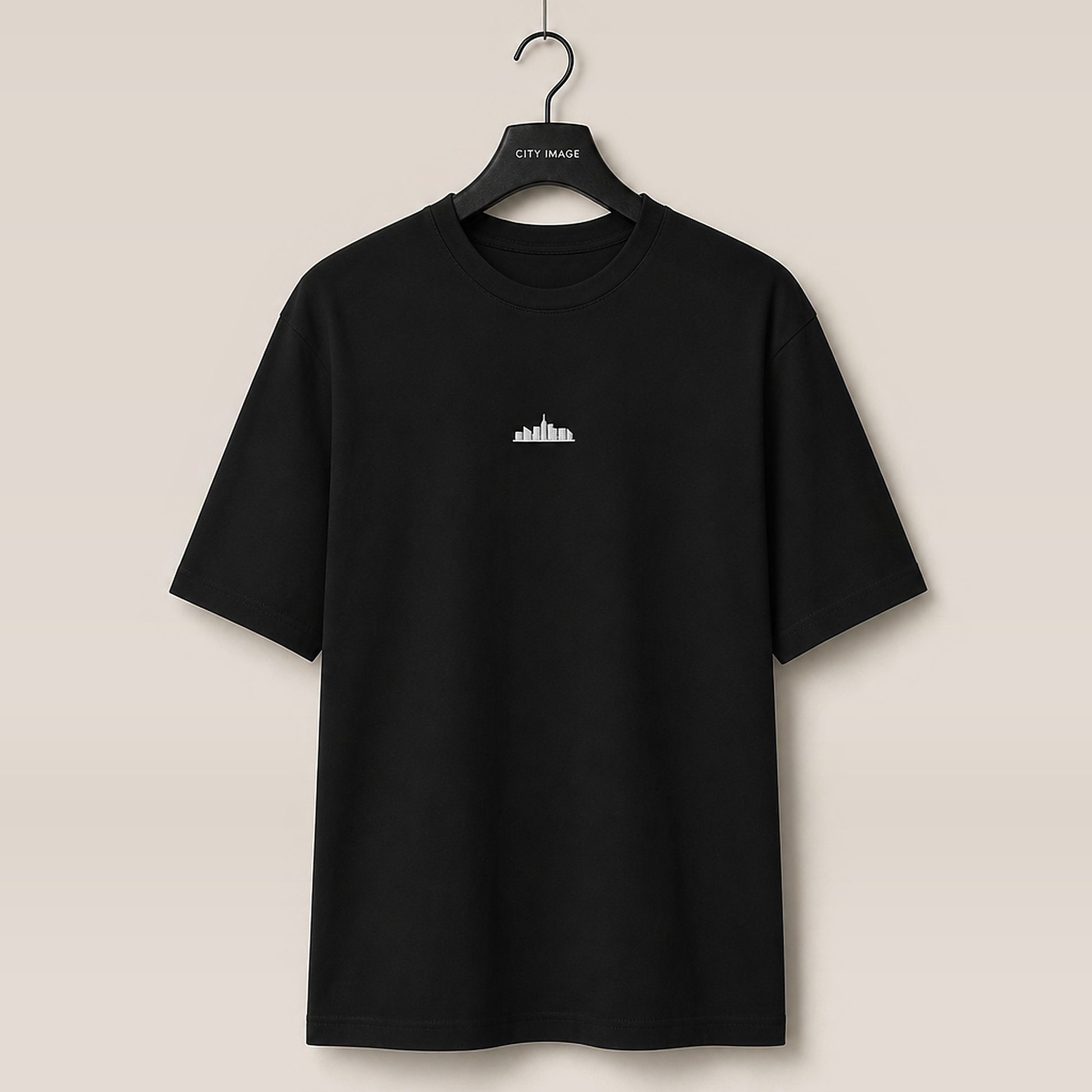 Embroidered Skyline Heavyweight Tee — front