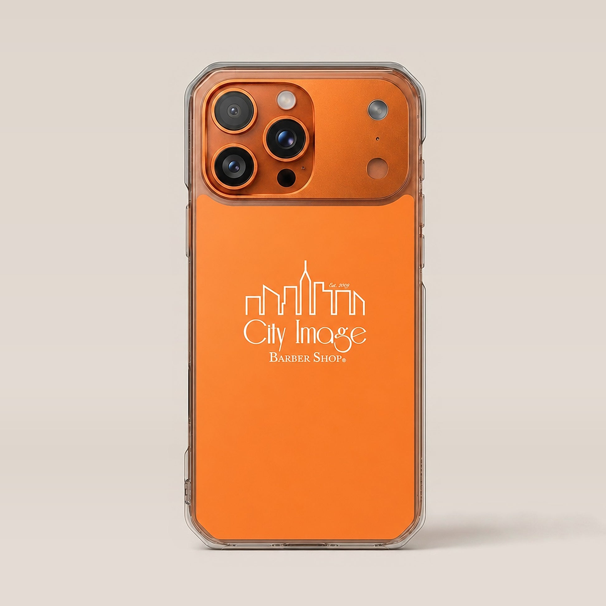 City Image Logo iPhone® Case (Orange) — front