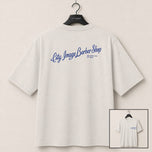 City Image Script Oversized Tee (Faded Bone)