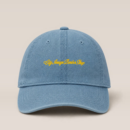 City Image Script Denim Hat studio