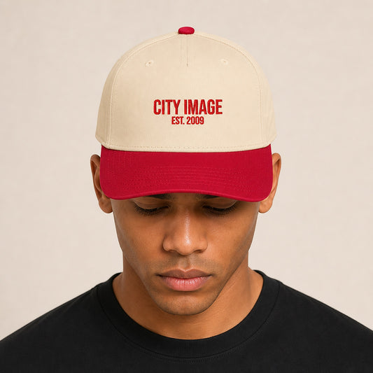 City Image Est. 2009 Cap (Red/Natural) on model