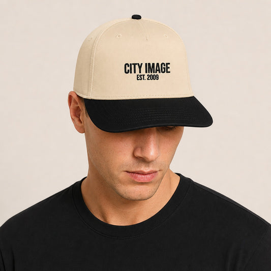 City Image Est. 2009 Cap (Black/Natural) on model