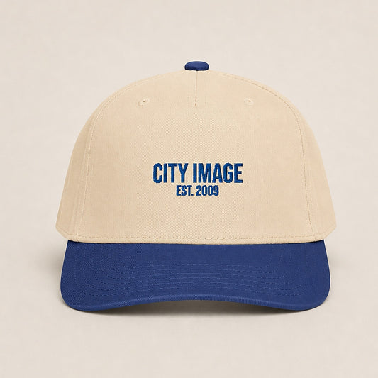 City Image Est. 2009 Cap (Royal/Natural) - City Image Barber Shop merch, view 1