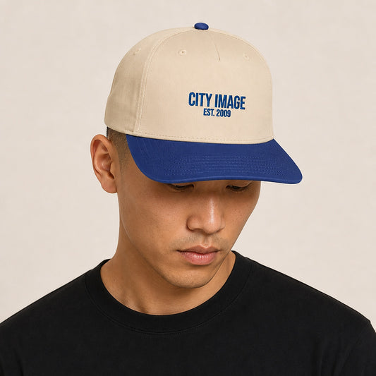 City Image Est. 2009 Cap (Royal/Natural) on model