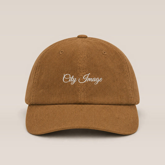 City Image Script Corduroy Hat (Camel) studio