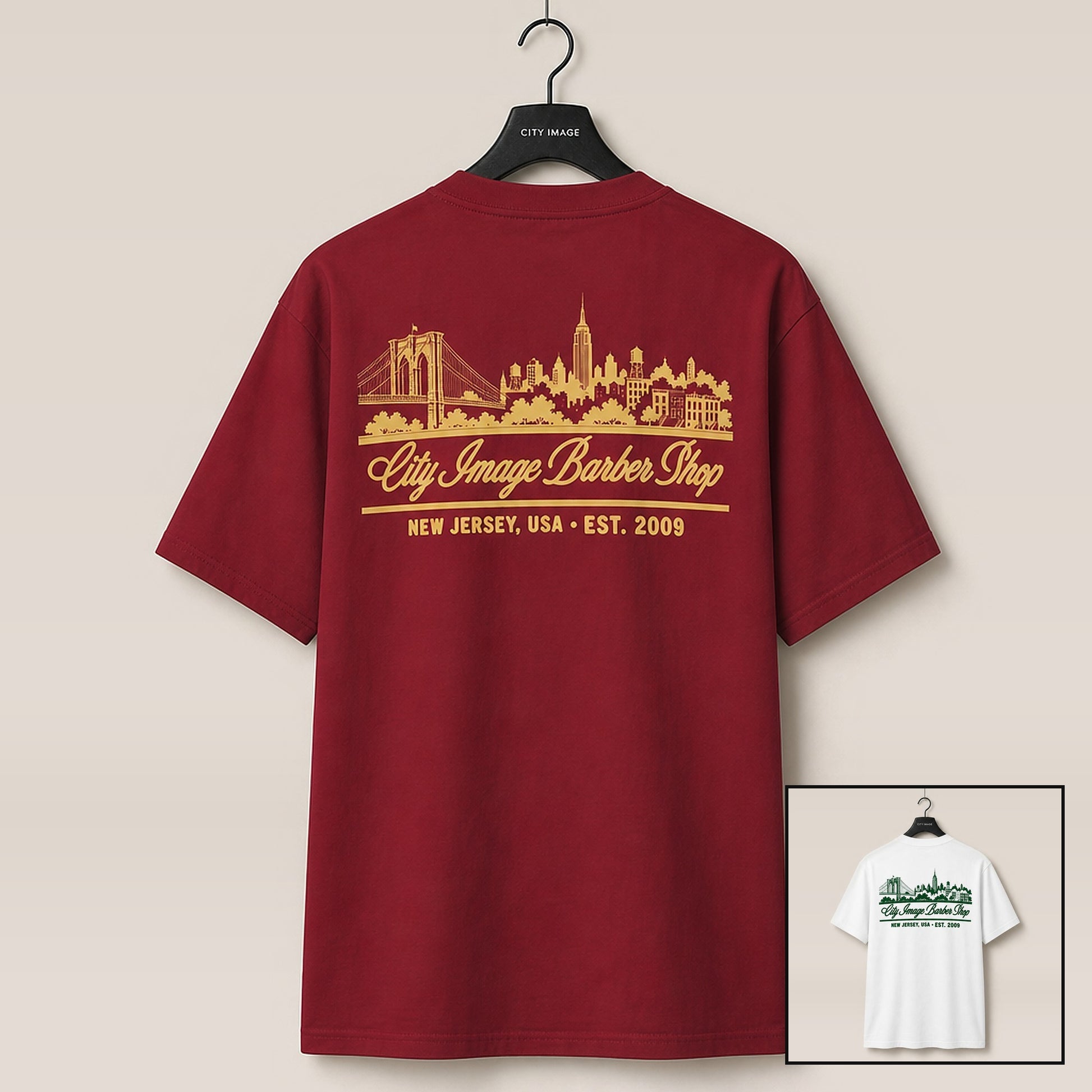 City Image Skyline Heavyweight Tee (Brick Red) studio