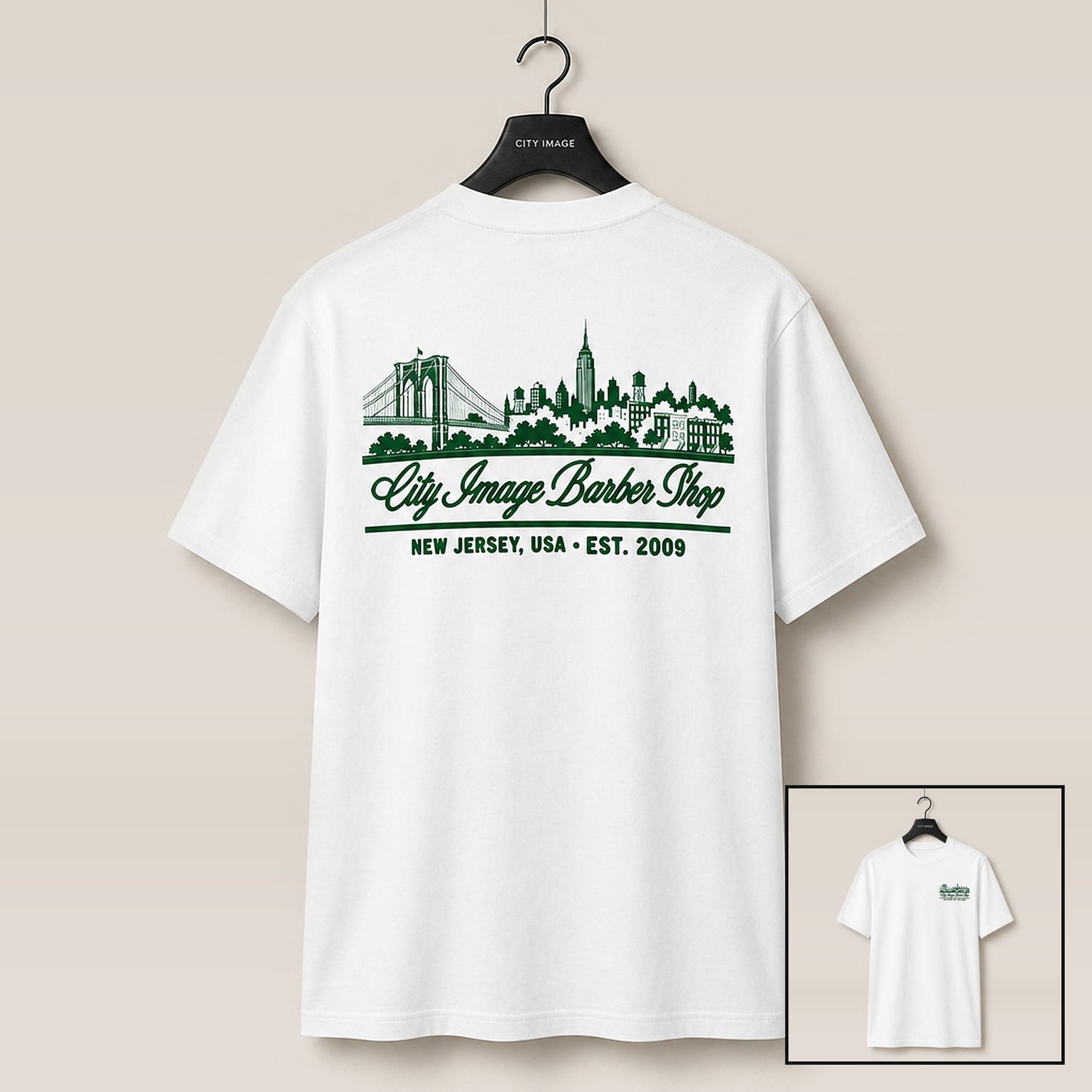City Image Skyline Heavyweight Tee (White) studio
