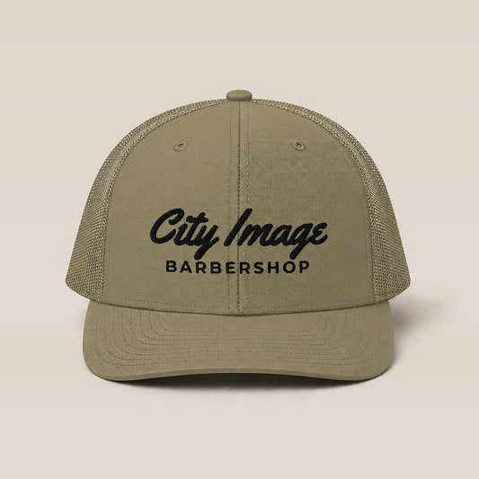 City Image Script Trucker Cap (Loden) studio