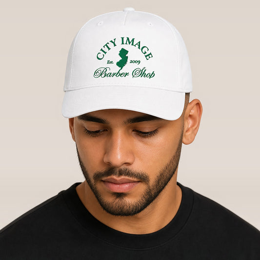 City Image Members Only Snapback (White/Green) on model