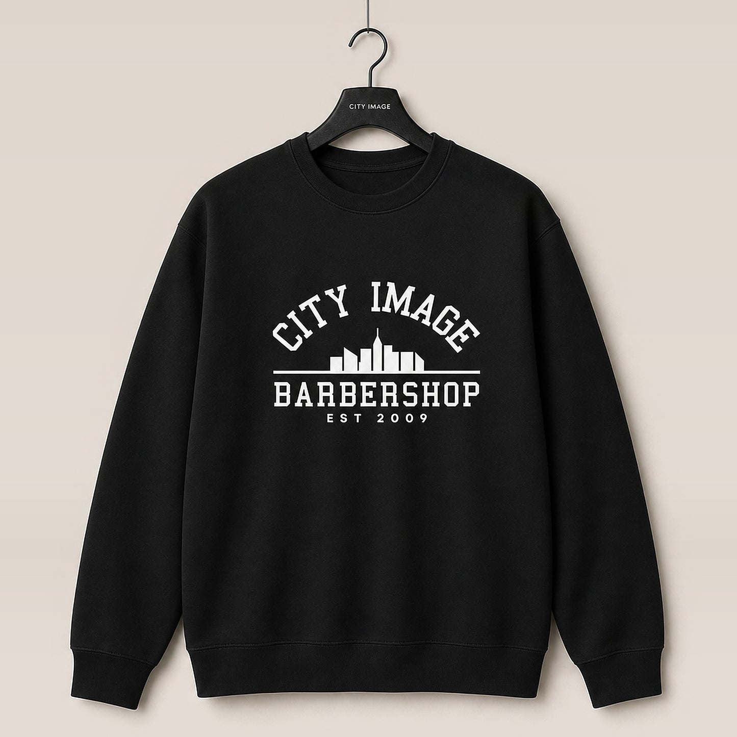 City Image College Crewneck Sweatshirt (Black) — front