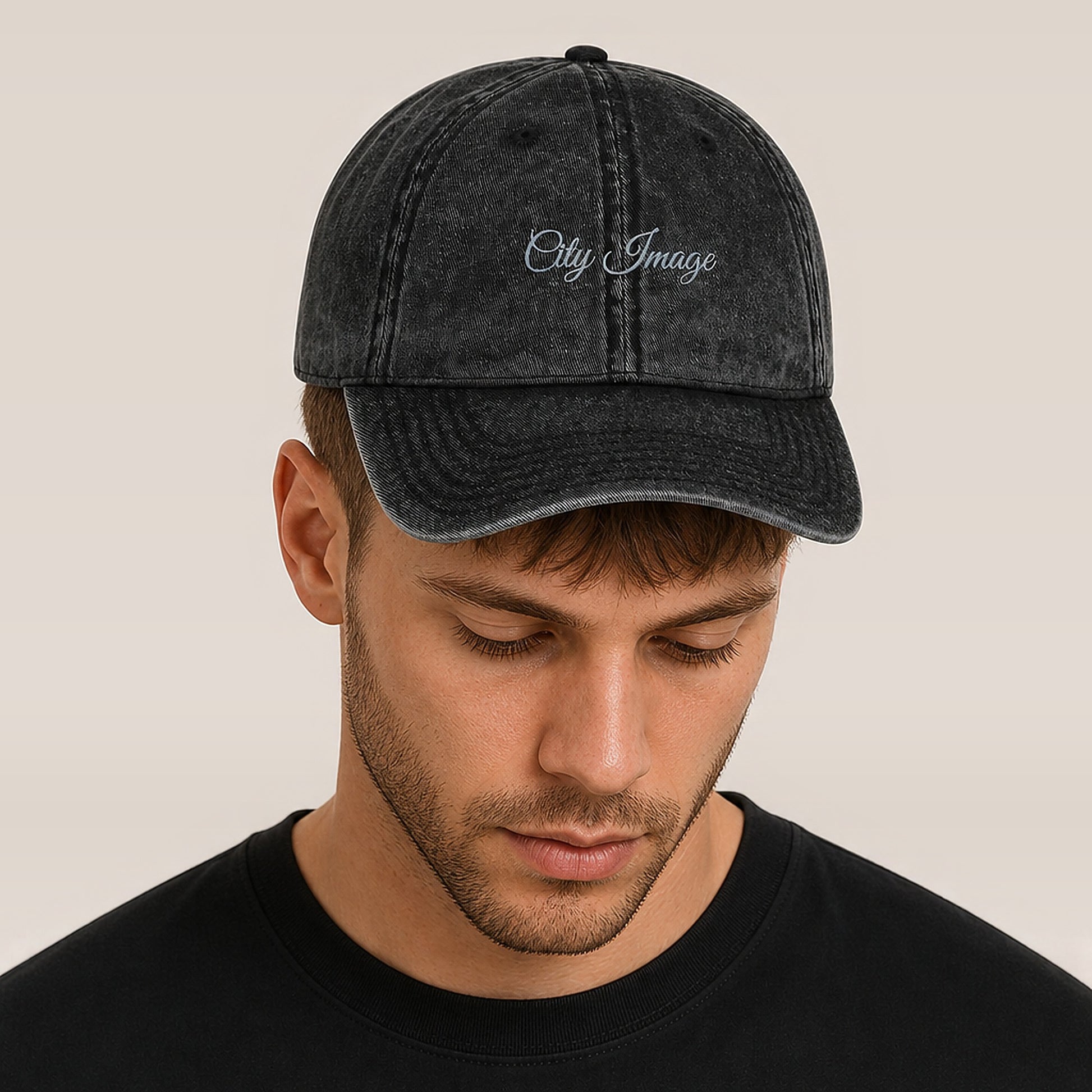 City Image Vintage Dad Cap — on model