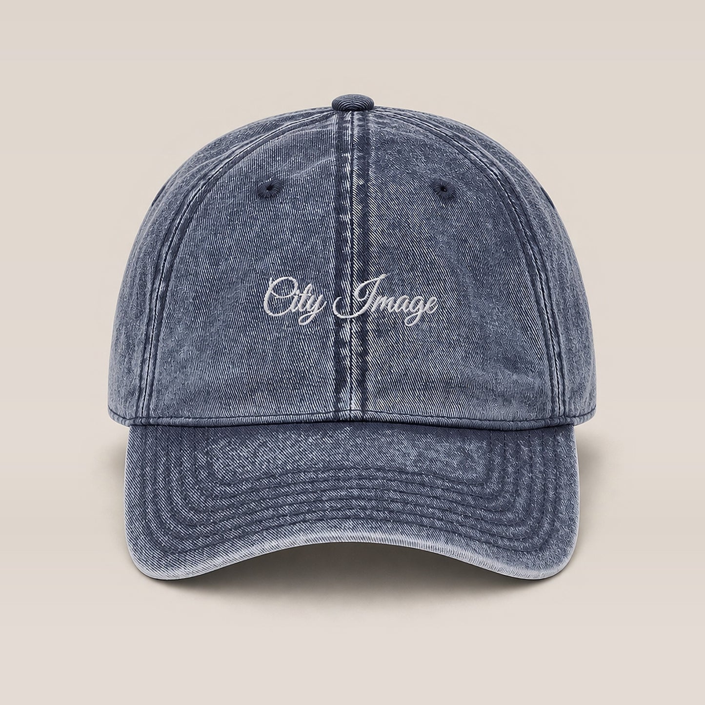 City Image Denim Dad Cap — front