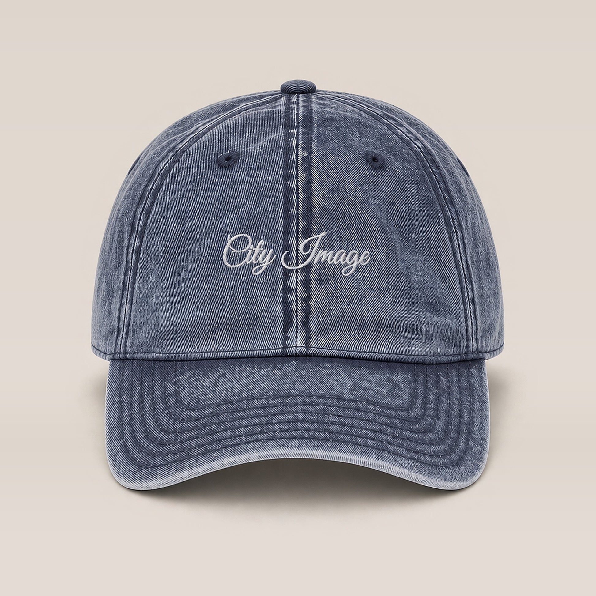 City Image Denim Dad Cap — front