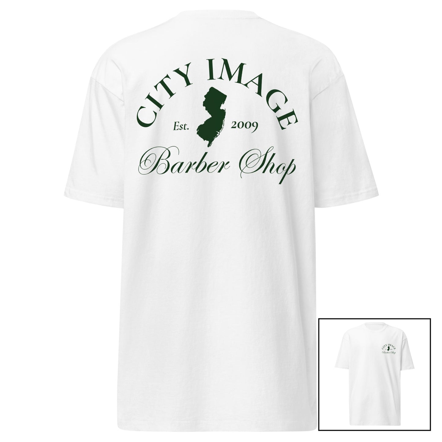 Members Only Heavyweight Tee — back design with front view inset
